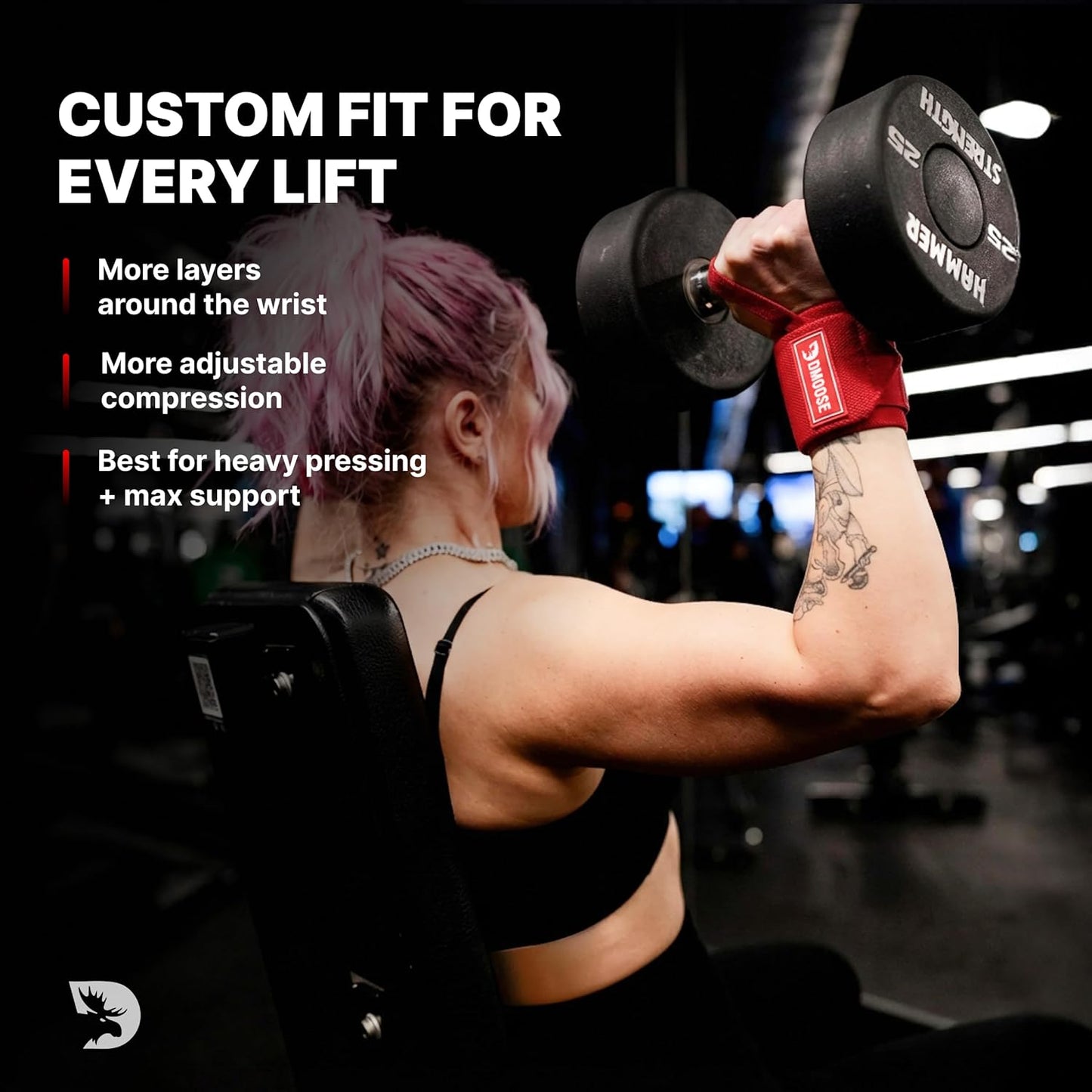 Wrist Wraps for Weightlifting 18" - Heavy Duty Gym Wrap for Men & Women